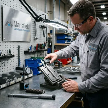 Hinge prototype undergoing engineering validation testing