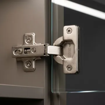 Soft-close glass cabinet door hinge