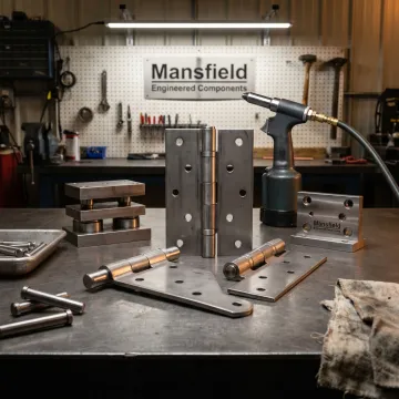 Heavy duty weld-on strap hinges in manufacturing