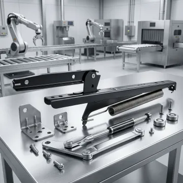 Custom oven door hinge assembly for appliance manufacturing