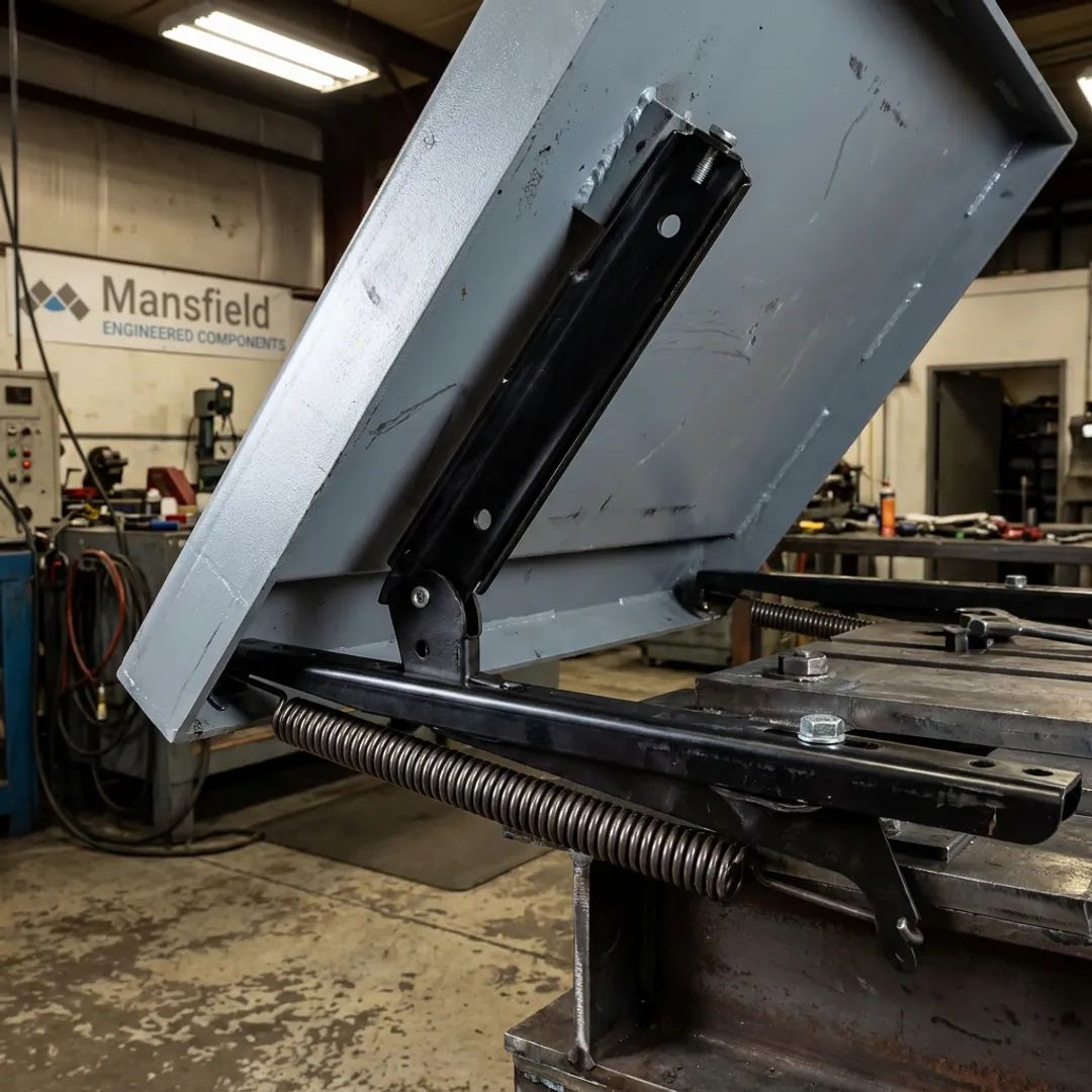 Counterbalance hinge assembly on an OEM lid