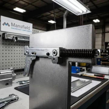 Adjustable torque hinge on engineered metal assembly