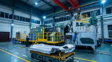 Large-tonnage mega-casting machine producing single-piece EV structural underbody component