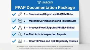 PPAP documentation checklist five required elements for automotive supplier approval