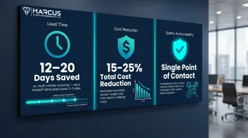 Vertical integration benefits comparison showing lead time cost and quality accountability advantages