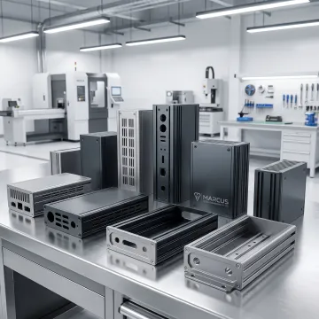 Anodized aluminum extrusion enclosure components