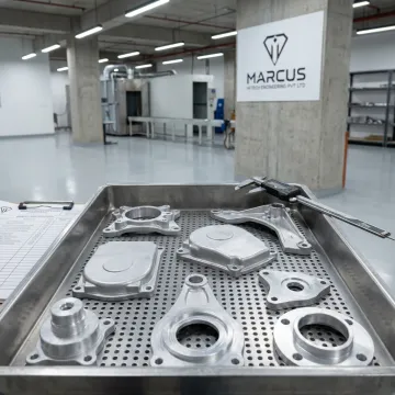 Finished aluminum die cast parts ready for coating