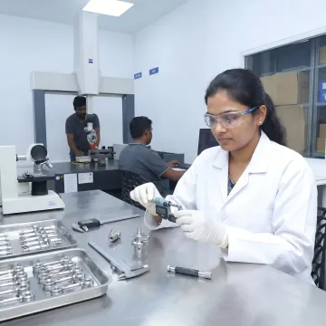 Precision inspection of medical device parts