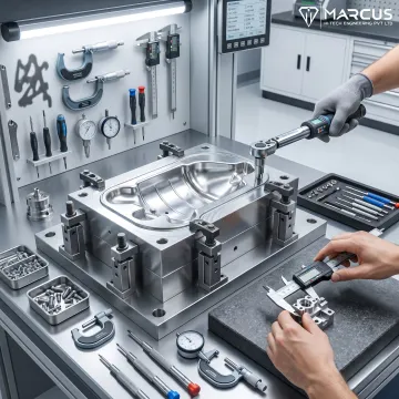 Precision mechanical assembly workbench with inspected components