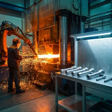 Hot forged stainless steel components in manufacturing