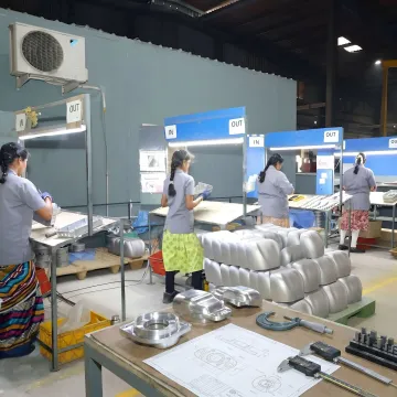 Forged aluminum parts with inspection setup