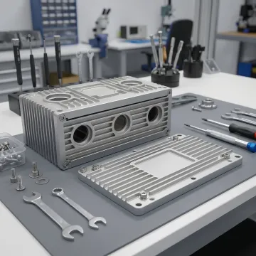 Machined anodized aluminum enclosure housing