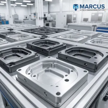 Machined and anodized aluminum cast parts