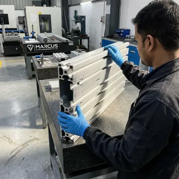 Machined aluminum extrusion component