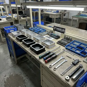Finished mechanical components ready for assembly