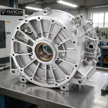 Machined aluminum pump cover component