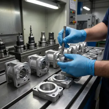 Custom aluminum die-cast connectors in production