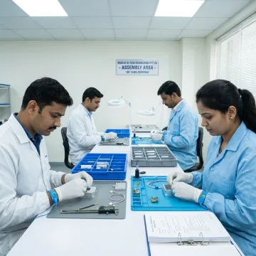 Medical equipment assembly workstation