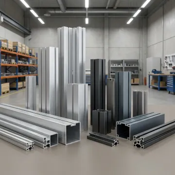 Aluminium extrusions with anodised finish
