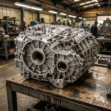 Die cast engine housing component