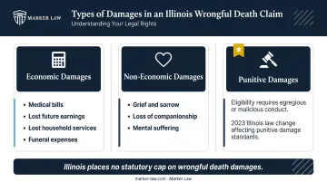 Illinois wrongful death damages breakdown economic non-economic and punitive categories