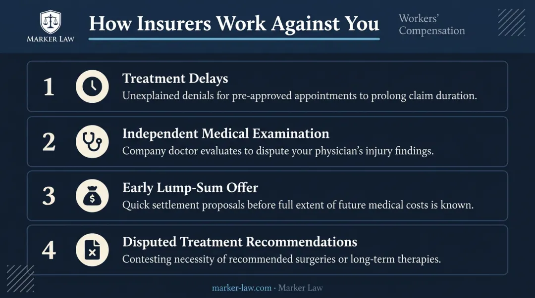 Four common insurance company delay tactics used against injured workers