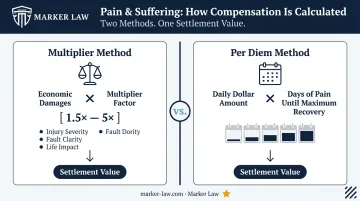 Whiplash pain and suffering multiplier versus per diem calculation methods comparison