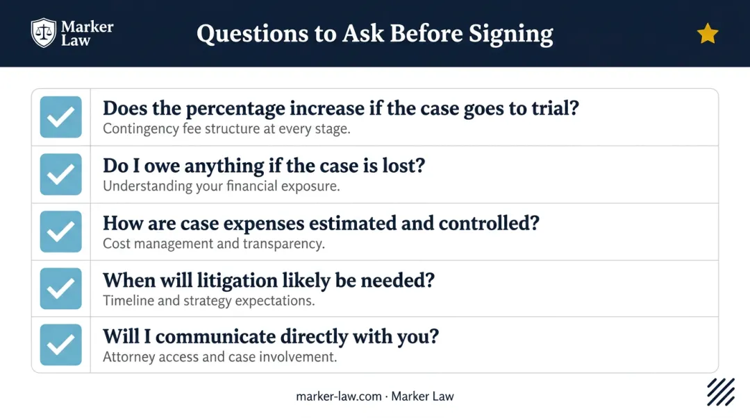 Five key questions to ask a dog bite attorney before signing representation agreement