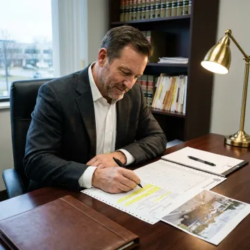 Attorney investigating truck maintenance records