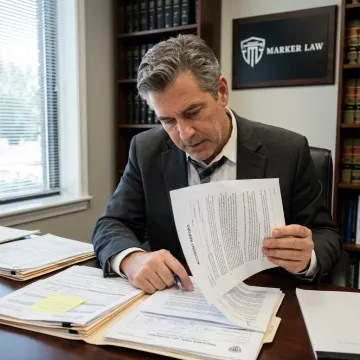 Attorney preparing evidence for a car accident injury claim