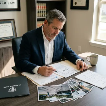 Attorney preparing pedestrian accident case