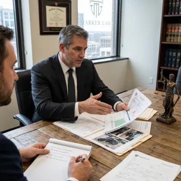 Attorney explaining motorcycle accident claim process