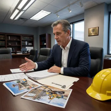 Attorney explaining construction injury claim steps