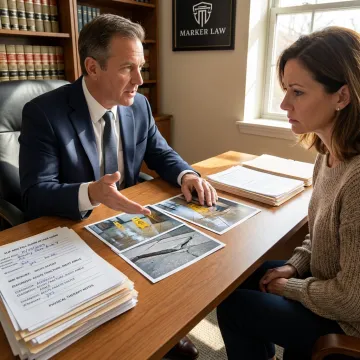 Attorney explaining slip and fall claim process