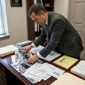 Attorney preparing a car accident claim