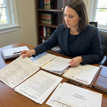 Attorney preparing a car accident injury claim file