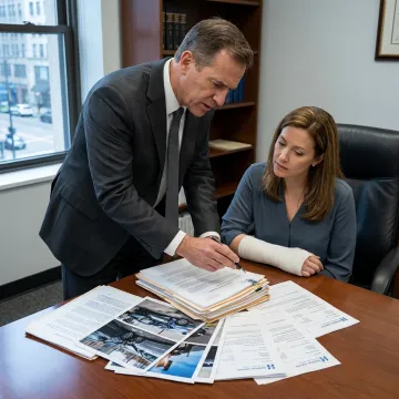 Attorney explaining car accident settlement process