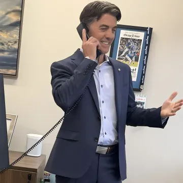 Attorney reviewing dog bite injury case file