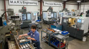 MAR Engineering San Leandro facility showing CNC milling turning and grinding equipment