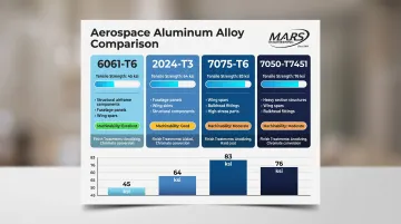 Four aerospace aluminum alloys comparison chart strength machinability and applications