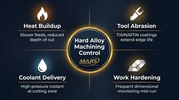 Aerospace alloy machining challenges and control strategies for titanium and Inconel