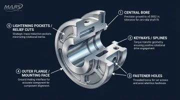 Five key geometric features of aerospace shaft hub anatomy diagram