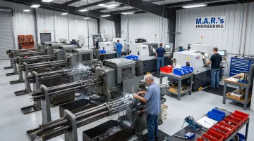 M.A.R.'s Engineering precision screw machining facility with active production equipment