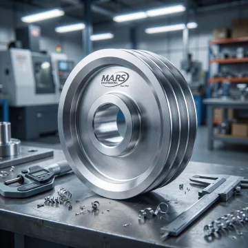 Custom machined automotive V-belt pulley