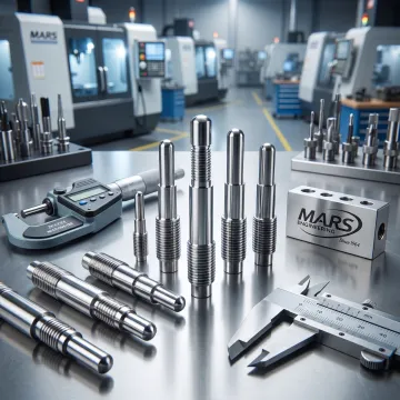 Machined aerospace connector pins in production