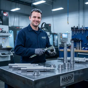 Precision bearing components being inspected