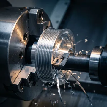 Machining custom pulley component