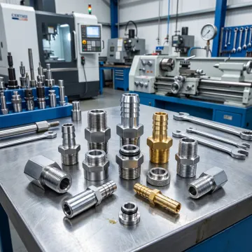 Custom hydraulic fittings and hose components