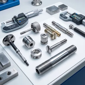 Machined medical components beside precision measuring tools