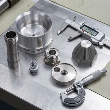 Precision turned metal components and inspection setup